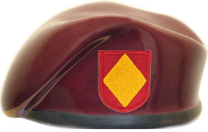 18th Airborne Corps HHB Artillery Ceramic Beret With Flash